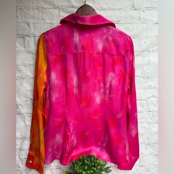 AHLUWALIA
watercolour-effect colour-block blouse size 12 US L - Picture 12 of 16